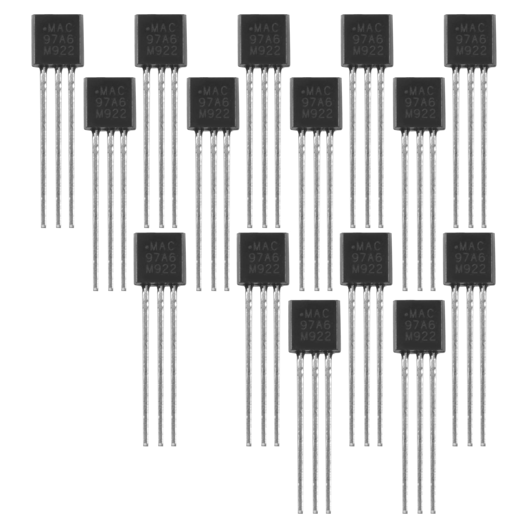 Lizusidtsy 15 Pcs MAC97A6 97A6 Bi-directional Triac Thyristor 600V 1A