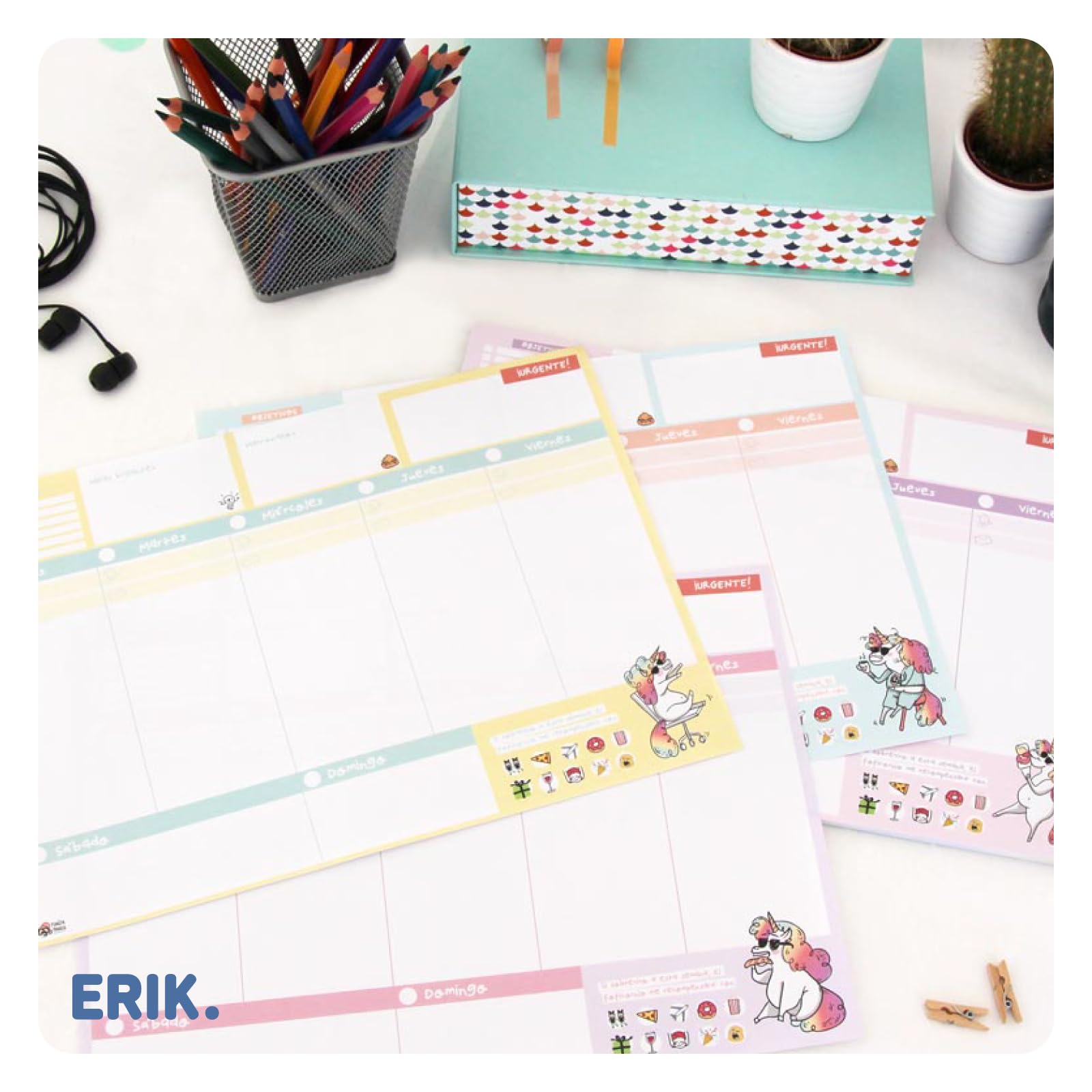 Planificador semanal Pedrita Parker A4, Foficornio - Weekly planner en Español Sin Fecha: Organizador semanal [52 hojas de Alto Gramaje]