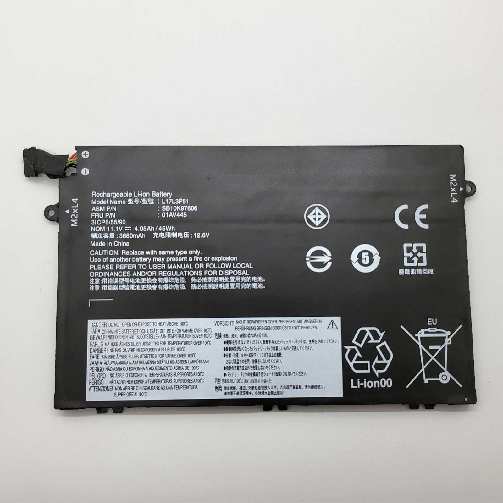 Reemplazo de Batería Compatible con Portátil Lenovo ThinkPad E15 20RD Series Li-Ion 11,1v 4050mAh