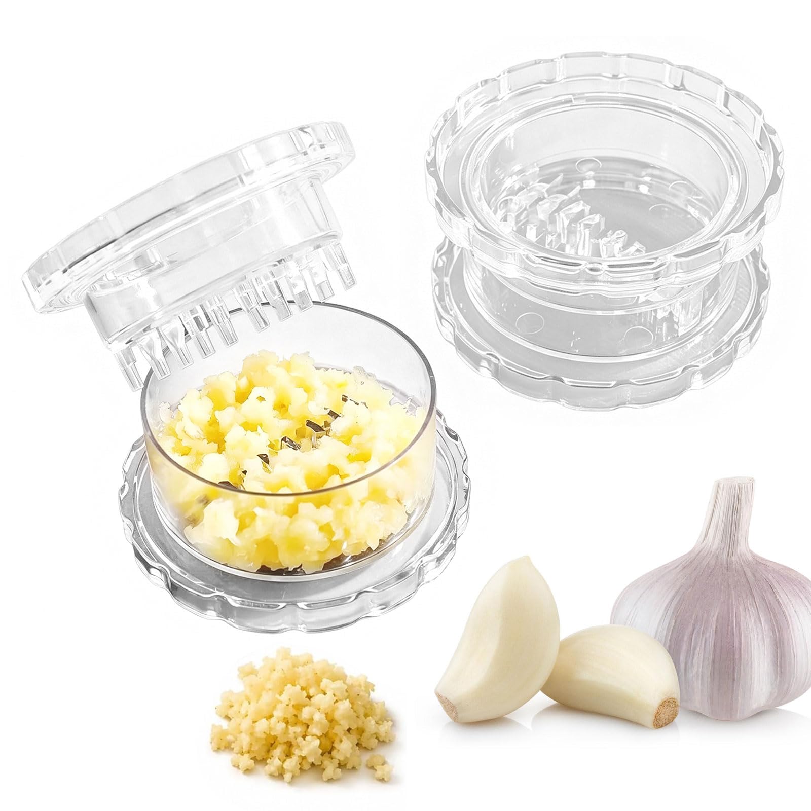 Garlic Crusher, Twisters, Chopper, Twisters Manual Grinder, Twist Mincer, Cooking Mincer Tool, Chopper Manual, for Gingers Onion Nut Effortless Hand Operated Kitchen Tool Portable Press Choppers