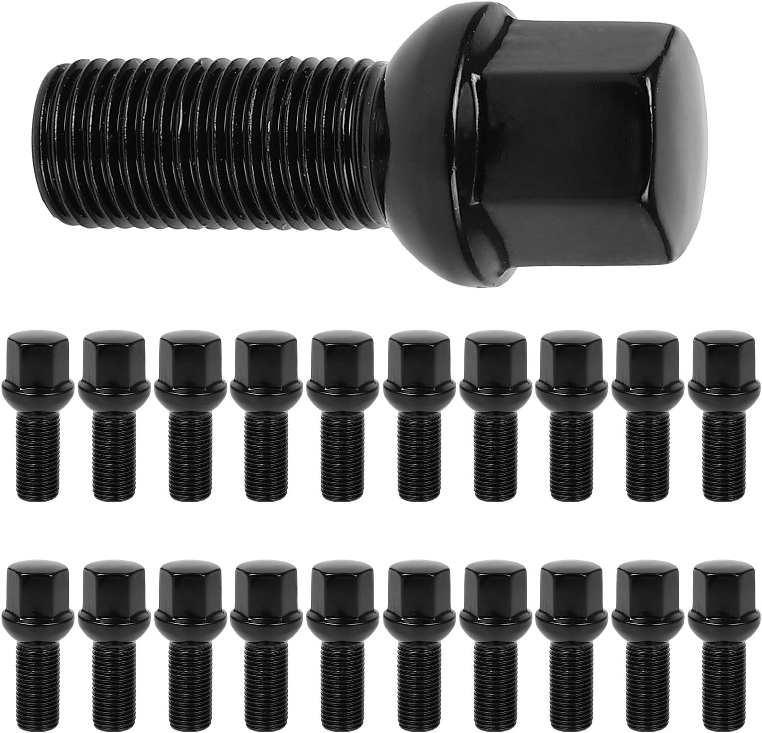 SCITOO 20pcs 14x1.5 Wheel Lug Bolts Wheel Lug Nuts for Porsche 911 2005-2017, Porsche Boxster 2005-2016, Porsche Macan 2015-2019, Porsche Panamera 2010-2018, Volkswagen AGEN CC 2000 2017 September