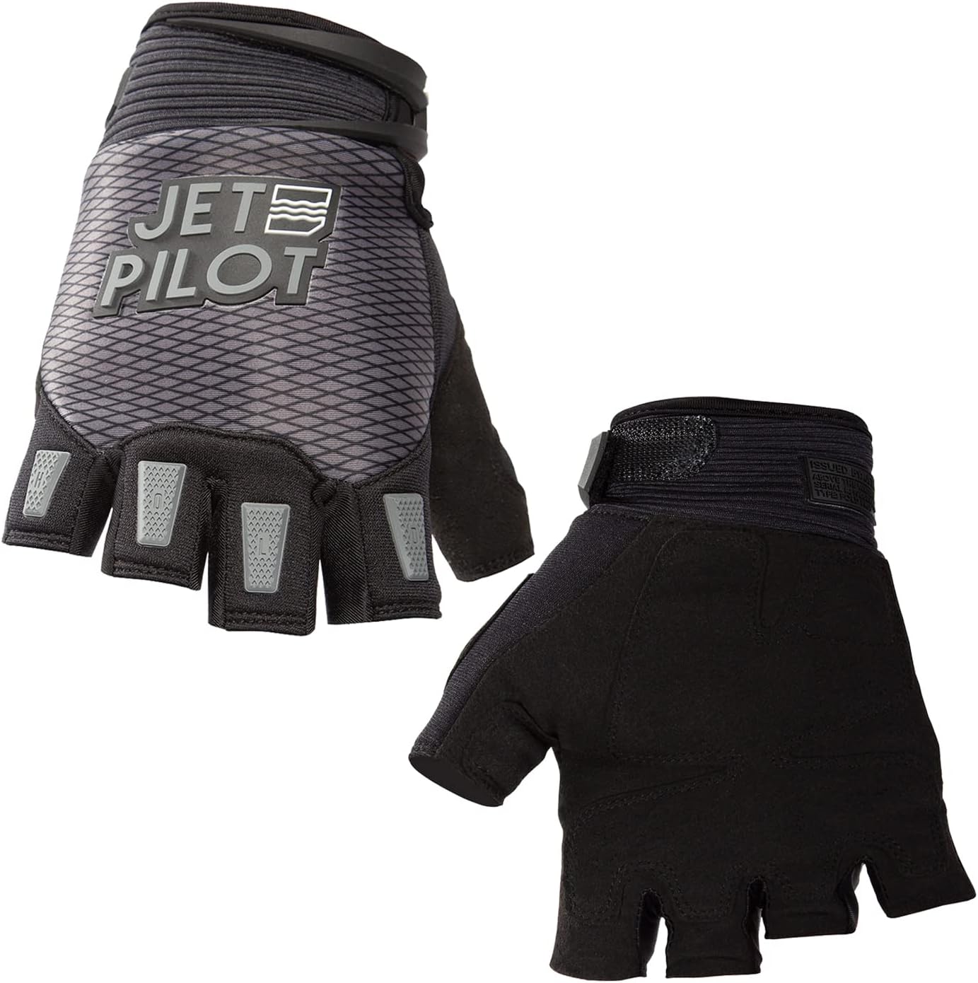 Jetpilot Hold Fast Short Finger Glove - BLKGRY-L