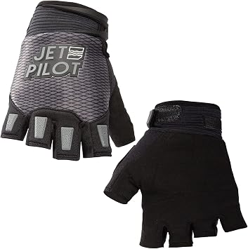 Jetpilot Hold Fast Short Finger Glove - BLKGRY-M