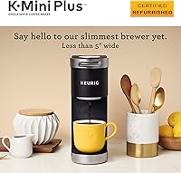 Vista 3 de Keurig K-Mini Plus Cafetera, Certificada Reacondicionada, Negro (Renovada)