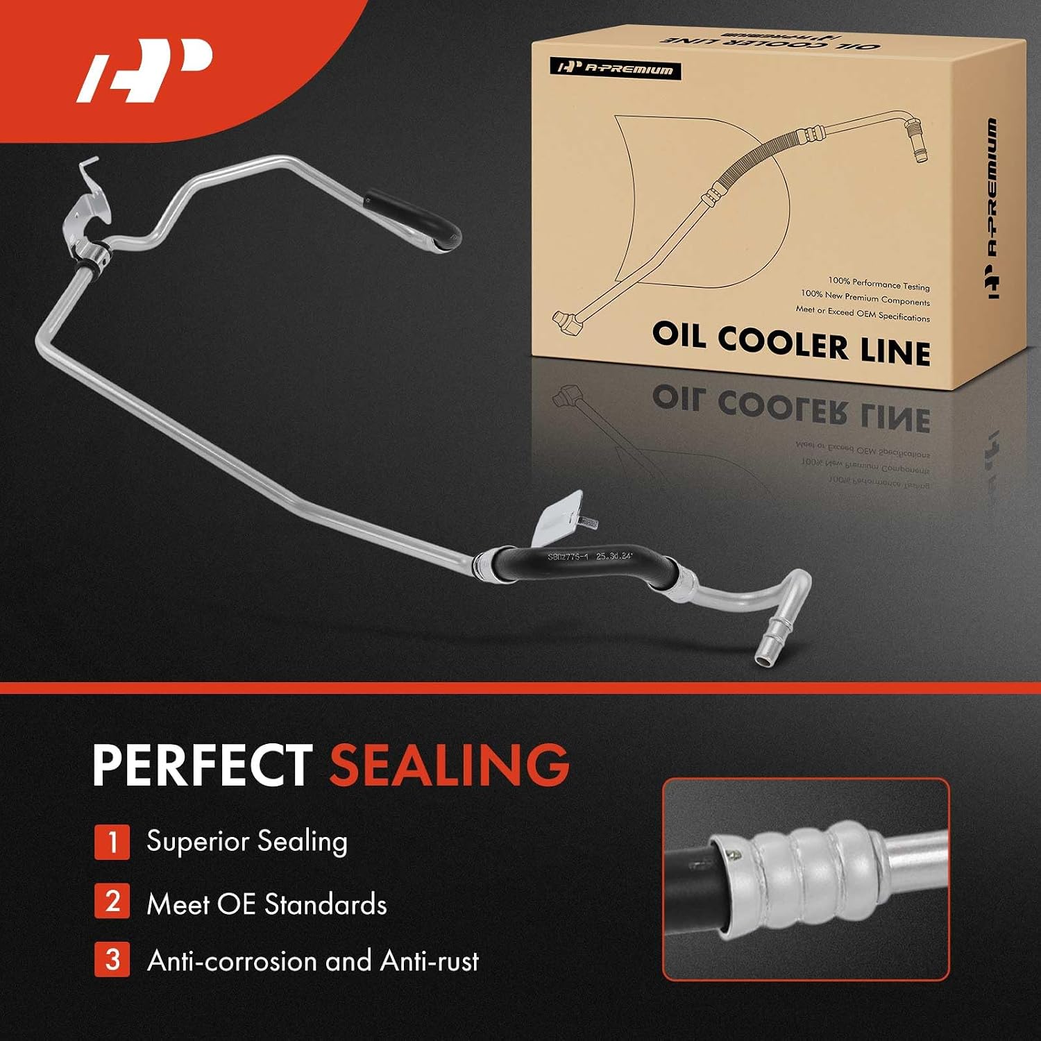 A-Premium Water Cooled Cooler to Air Cooled Cooler Automatic Transmission Oil Cooler Line Hose Assembly Compatible with Ford F-150 F150 2017-2020