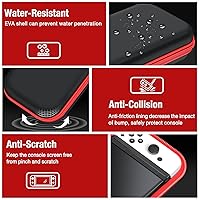 Vista 5 de Switch Carrying Case Compatible with Nintendo Switch and New Switch OLED Console, Switch Case Protective Hard Shell Portable Switch Travel Case