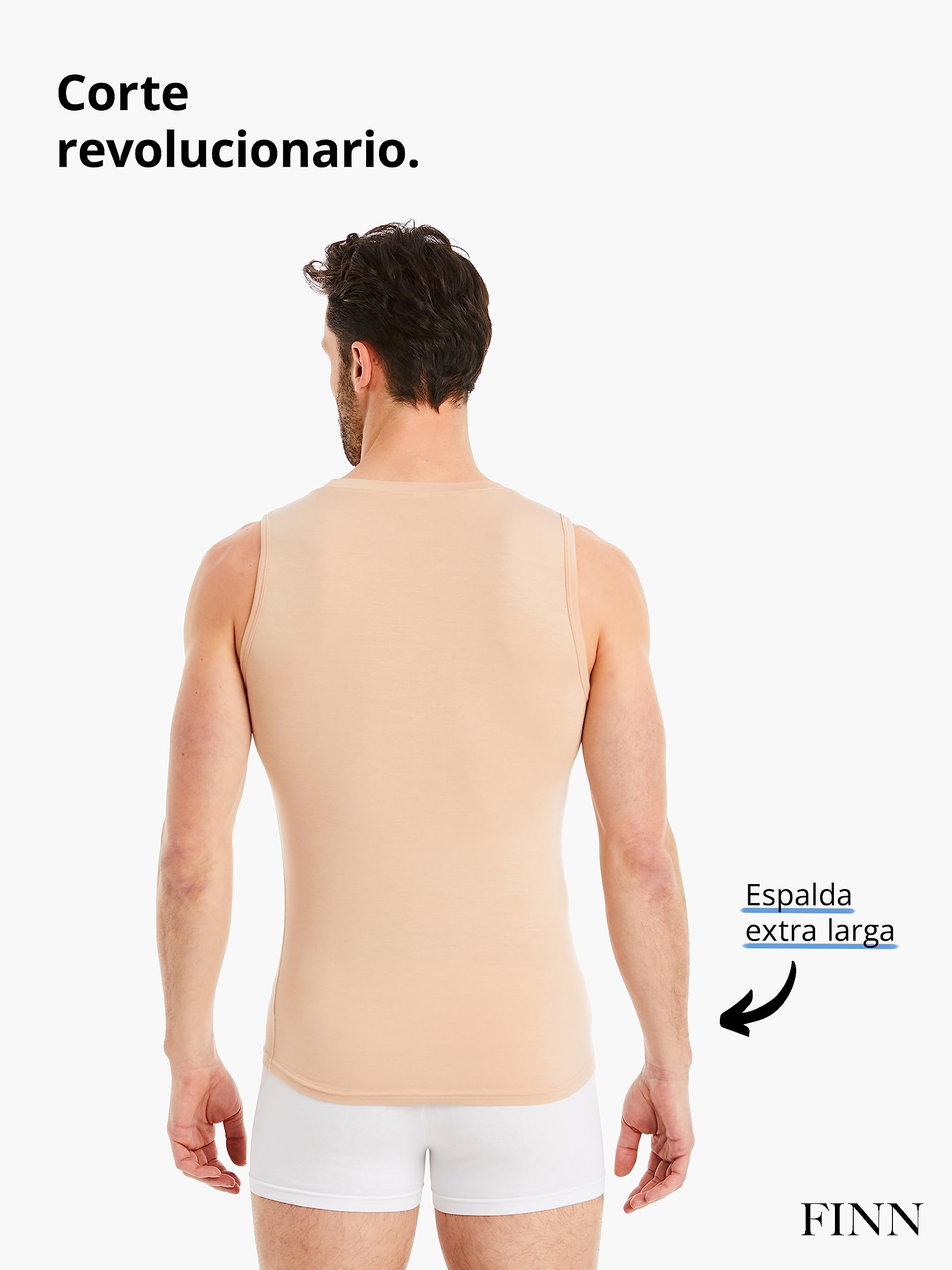 FINN Camiseta Interior Business para Hombre sin Mangas con Cuello Redondo - Camiseta Interior de Tejido Original Lenzing® Modal - la Camiseta Debajo de Camisas y Trajes
