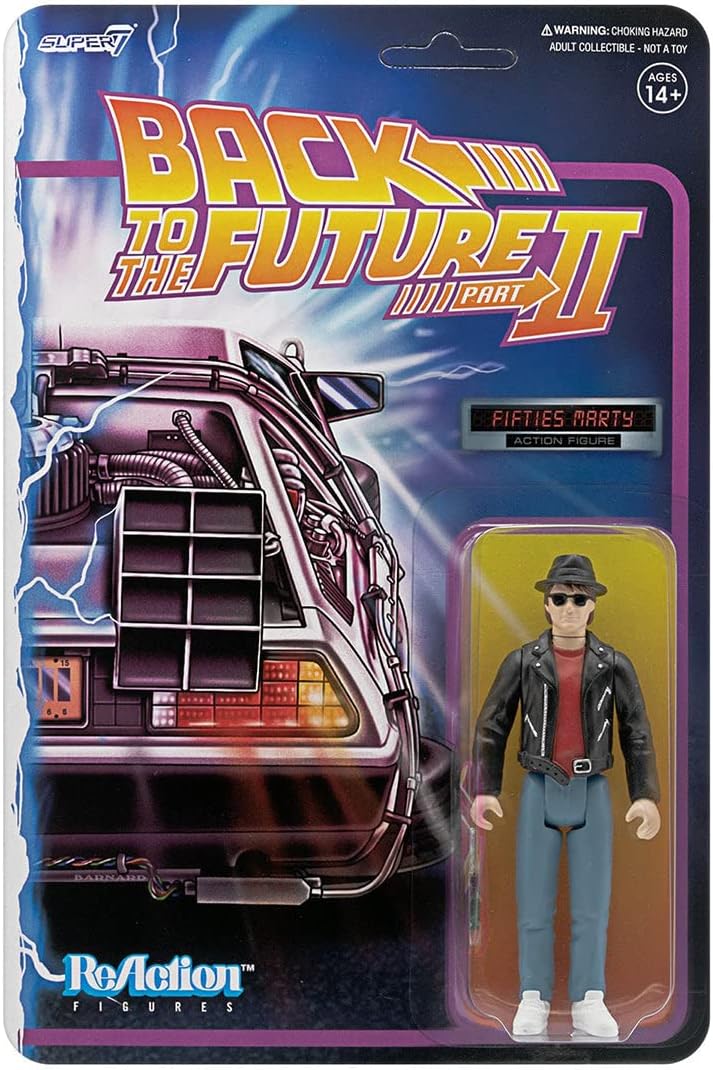 Super7 Back to The Future Part II: Fifties Marty McFly Reaction Figure, Multicolor