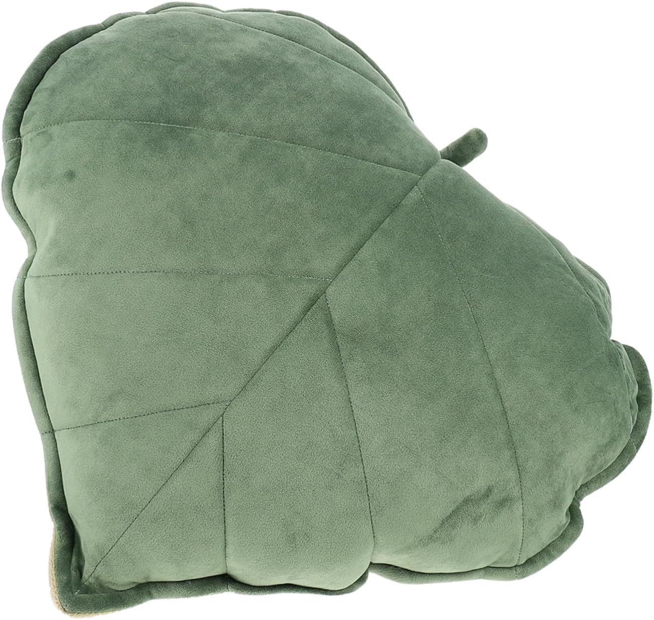 Leaf Shaped Decorative Cushion Soft Supple Pillow for Sofa Bed Car Home Decor Large Dark Green Comfortable Accent Pillow