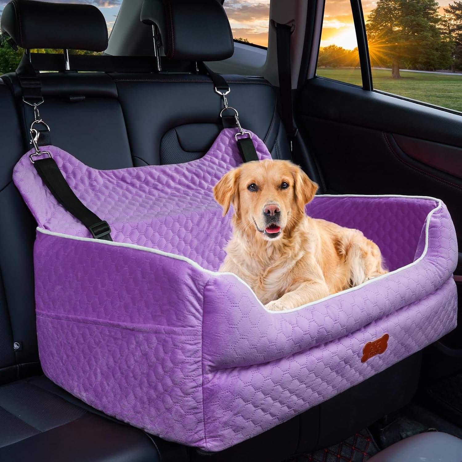 Dog Car Seat for Large/Medium Dogs - Memory Foam...