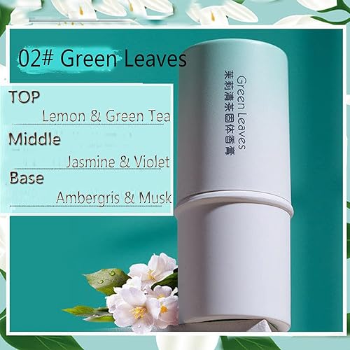 Miniatura 3 de Grospe Juego de 4 bálsamos sólidos, perfume, portátil, de bolsillo, perfecto para uso en viajes, perfume de fragancia natural para hombres y mujeres