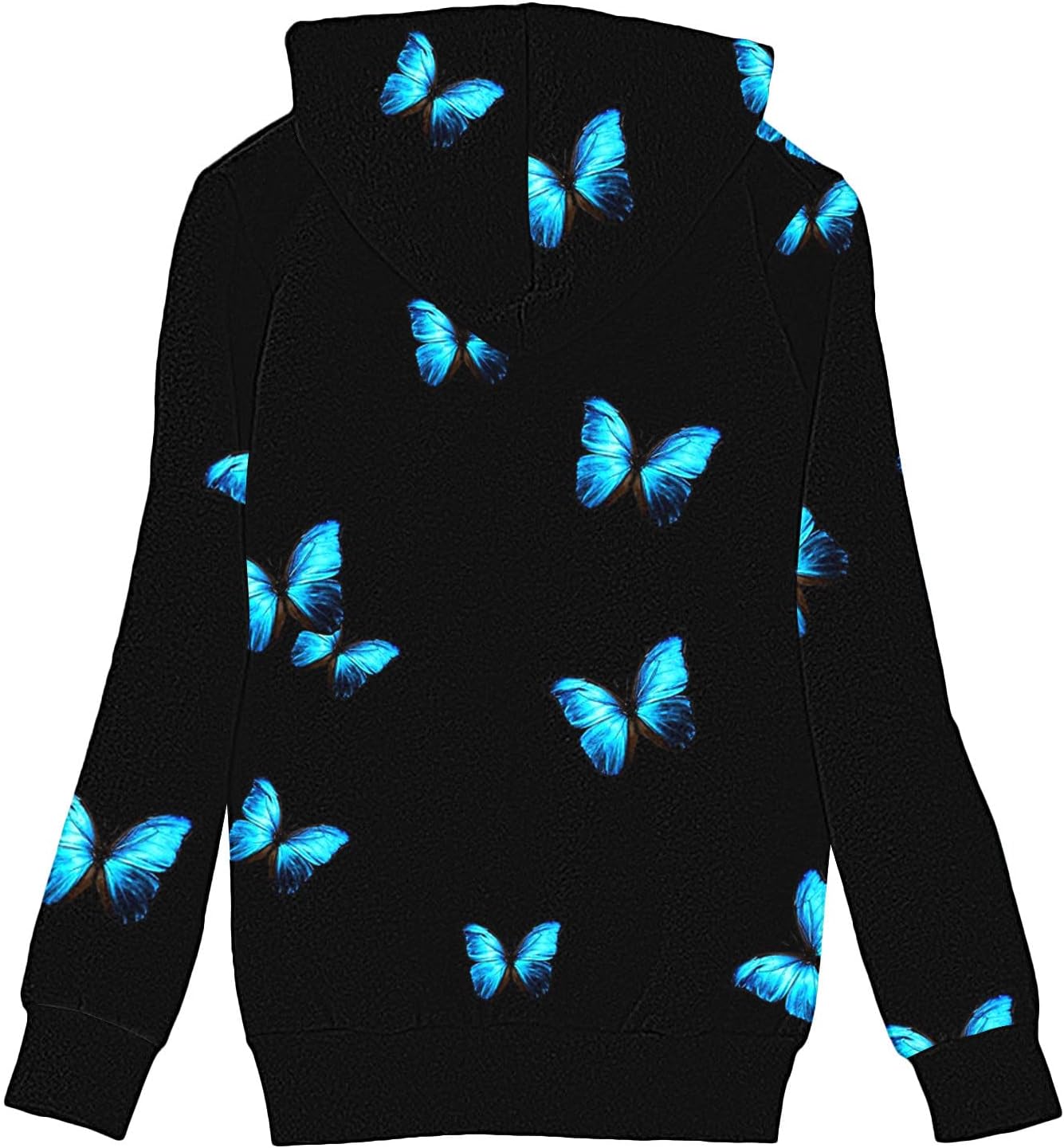 アウター コート ロングコート チェスターコート ロング ロング丈 長袖 襟付き ポケット 前開き 大人可愛い シンプル 上品 おしゃれ お洒落  かっこいい レトロ こなれ感 キュート 抜け感 無地 秋 冬 10代 20代 30代 40代 50代 60代 レディース 女性用 お出かけ 女性の厚手のオーバーコート蝶プリントトレンディな冬のフリース裏地パーカースウェットシャツジャケットコートサイド付き