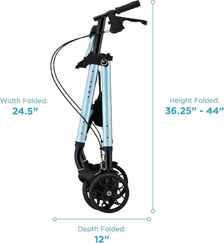 Vista 31 de NOVA Star 8 - Andador con ruedas con sistema de tamaño de ajuste perfecto, ligero y plegable, fácil de levantar y transportar, ideal para viajes