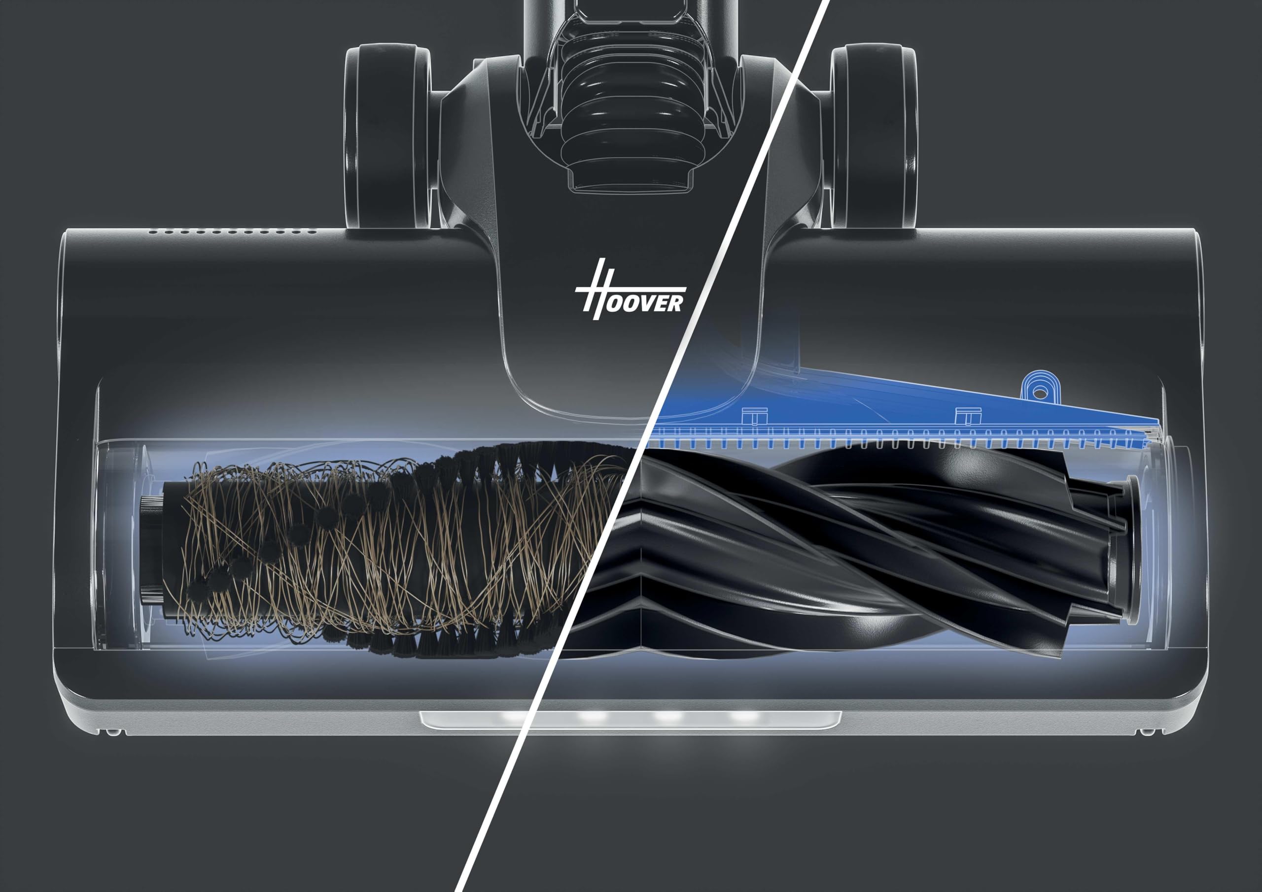 Hoover Bezprzewodowy odkurzacz HF1 Plus z elastyczną rurką, tryb turbo, uniwersalna dysza podłogowa z technologią Anti-Twist, 45 min. Czas pracy, funkcja parkowania, mini dysza turbo do sierści