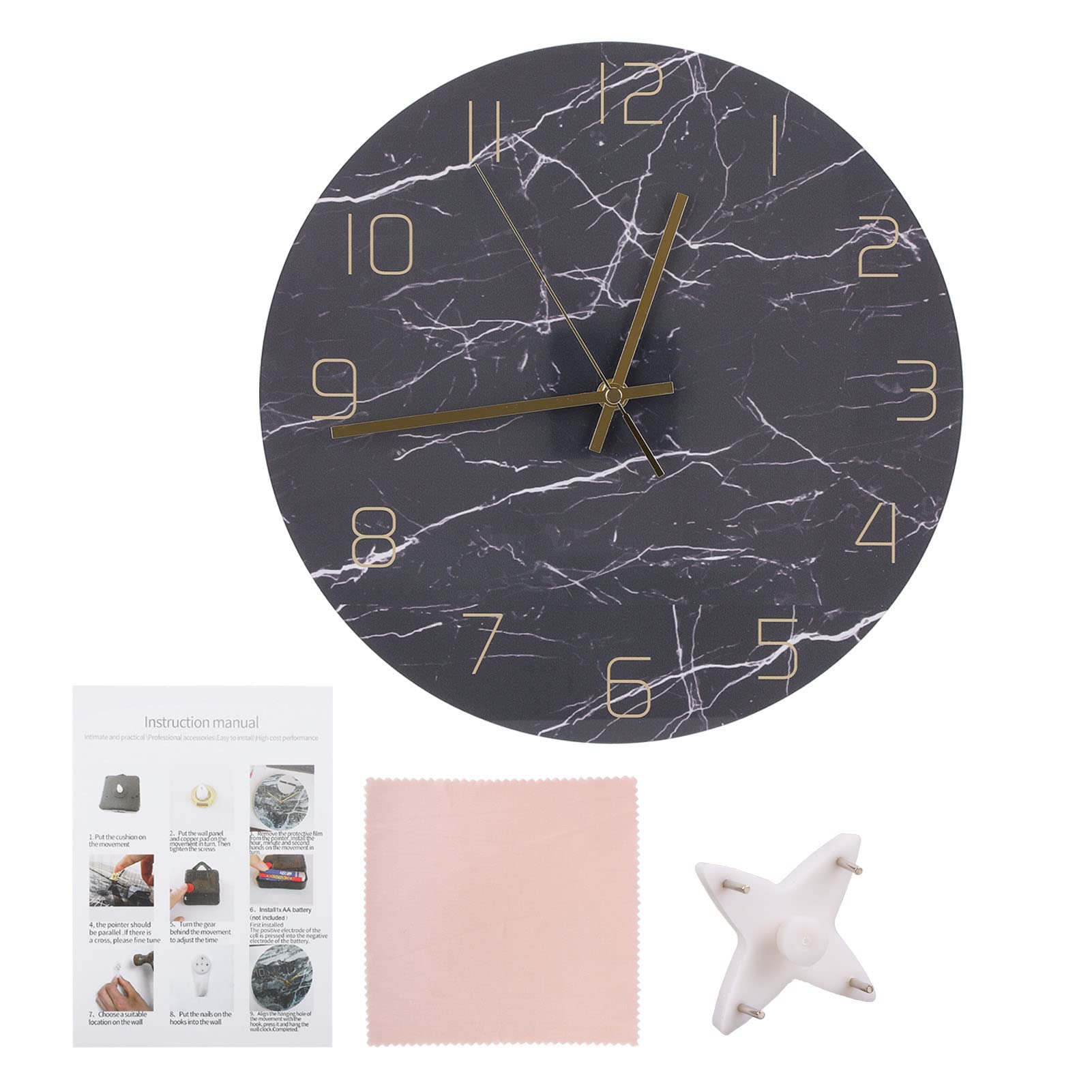 Horloge murale silencieuse GLOGLOW anti-usure décor nordique
