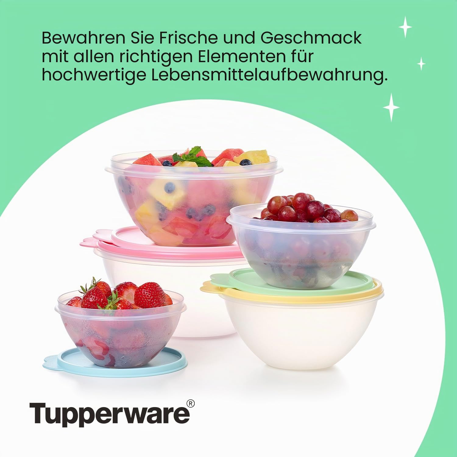 Tupperware Heritage Wonderlier Lebensmittelbehälter-Set, 10 Stück, Vintage-Farben – spülmaschinenfest und BPA-frei – (5 Behälter + 5 Deckel)