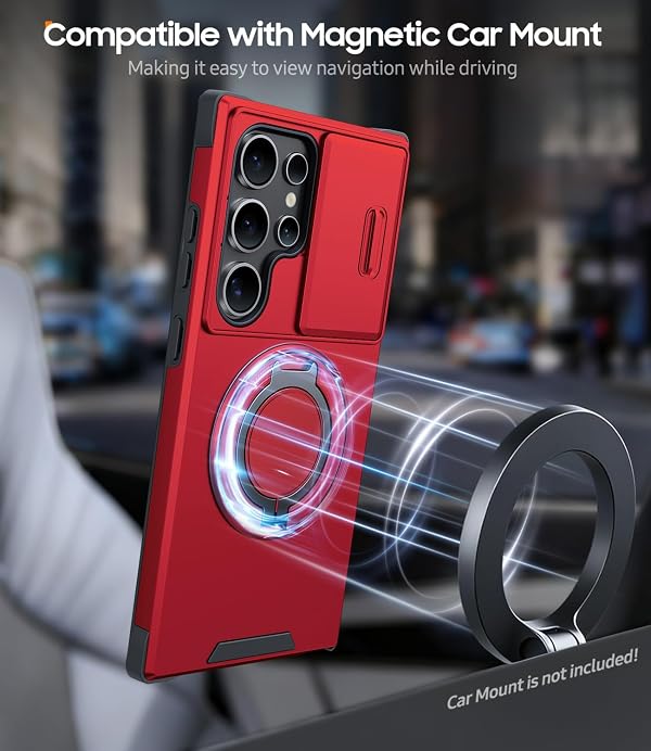 JAME for Samsung Galaxy S24 Ultra Case with Ring Stand & Slide Camera Cover by JAME - Used condition - Image 6