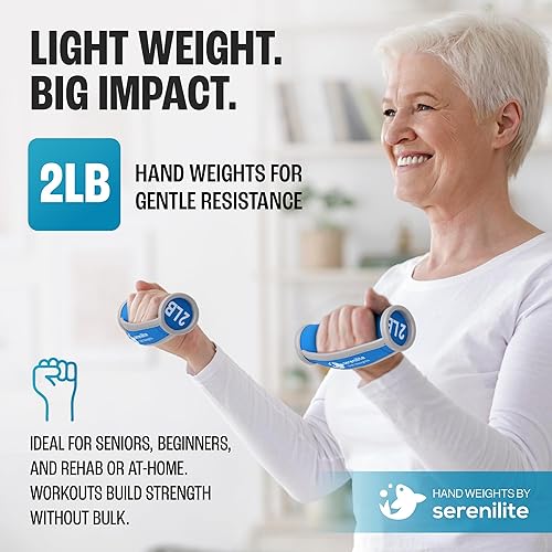 Miniatura 8 de Serenilite Pesas de Mano para Mujeres y Hombres Mancuernas Suave Juego de Pesas de Mano para Caminar - Mancuernas de Neopreno Cómodas y Seguras con