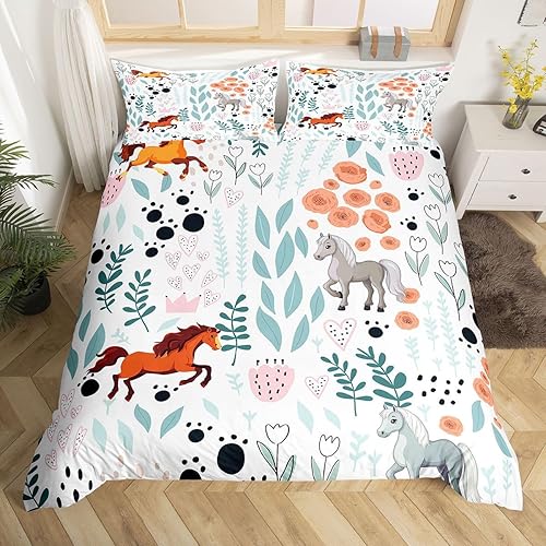 Vista 190 de Erosebridal Funda de edredón de zorro kawaii, juego de ropa de cama de zorro de dibujos animados, funda de edredón con 2 fundas de almohada para Fox