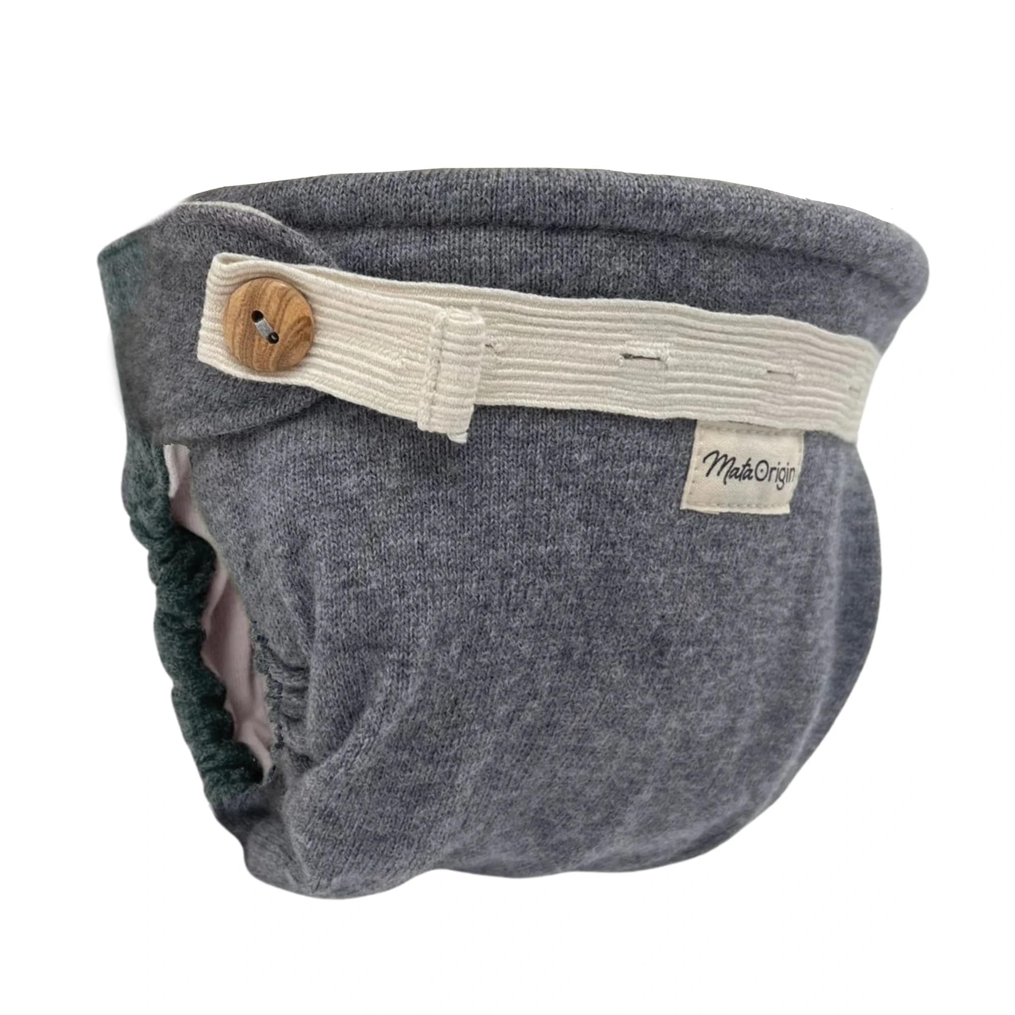 Pannolino Crawler in Vera Lana – Pannolino Riutilizzabile da 4 Mesi (Elefante)