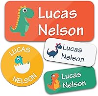 Vista 24 de 130 Etiquetas de nombre personalizadas para guardería, impermeables, adhesivas, personalizadas, para ropa, botellas de agua, loncheras y suministros