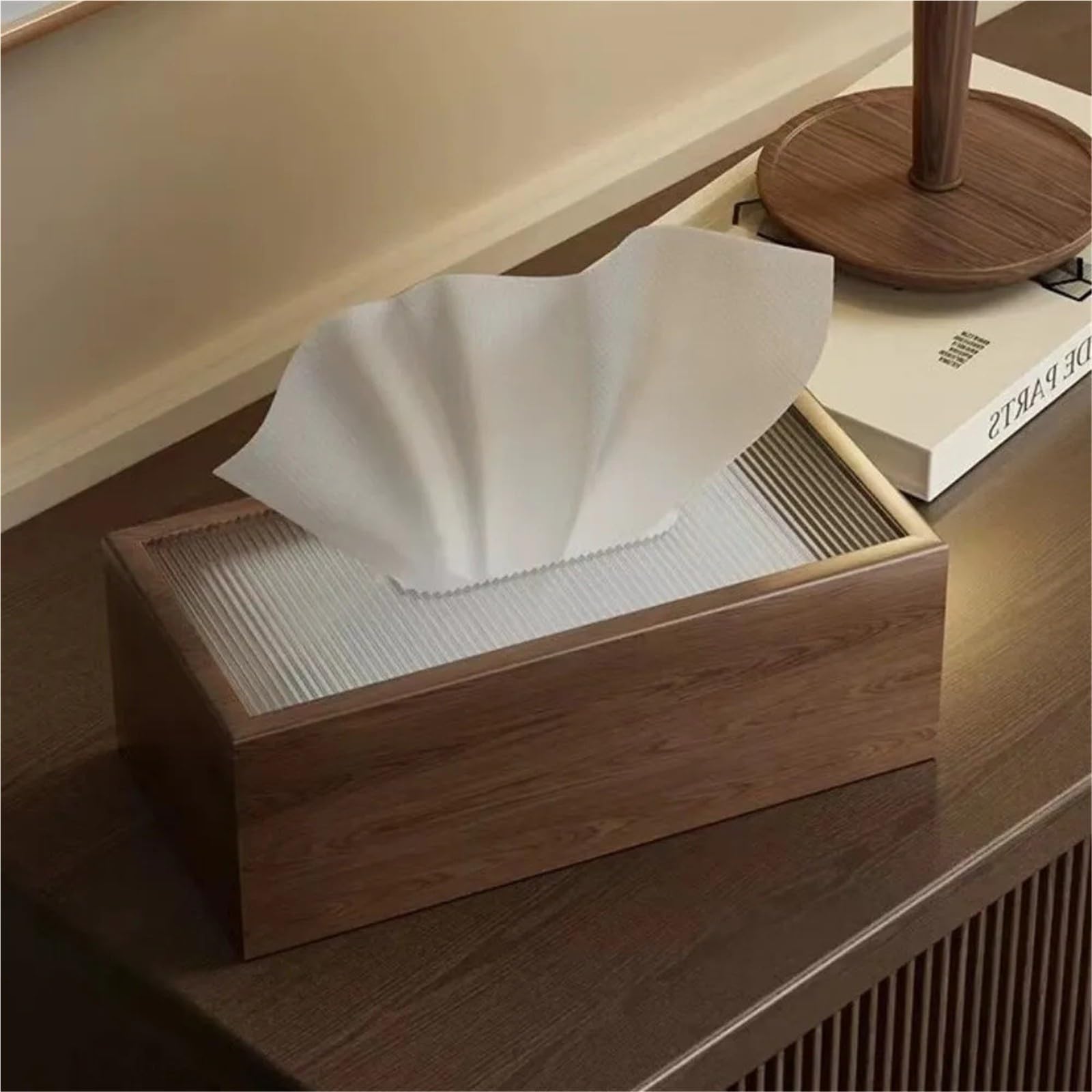 Fazzoletti di Carta Box Portatovaglioli in legno minimalista