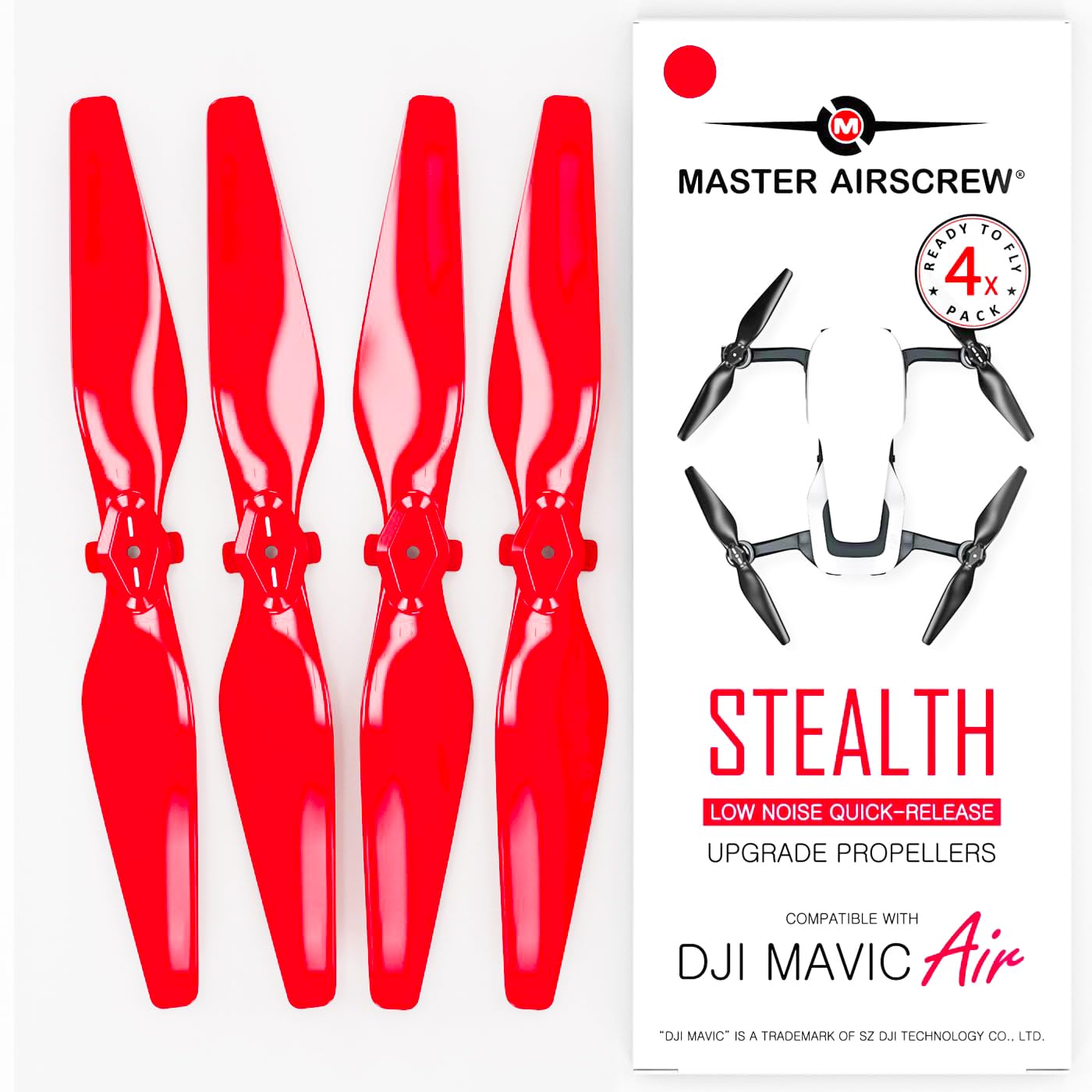 Stealth Propellers for DJI Mavic Air - Red, 4 pcs