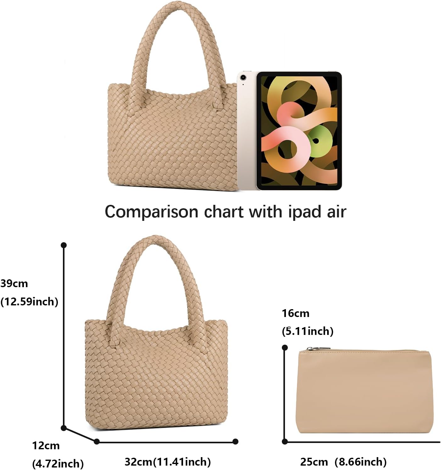 Handbag and Purse for Women,Handmade Vegan Leather Summer Beach Travel Shoulder Bag | Travel-friendlyTote, Durable Purse, Comfortable Handles