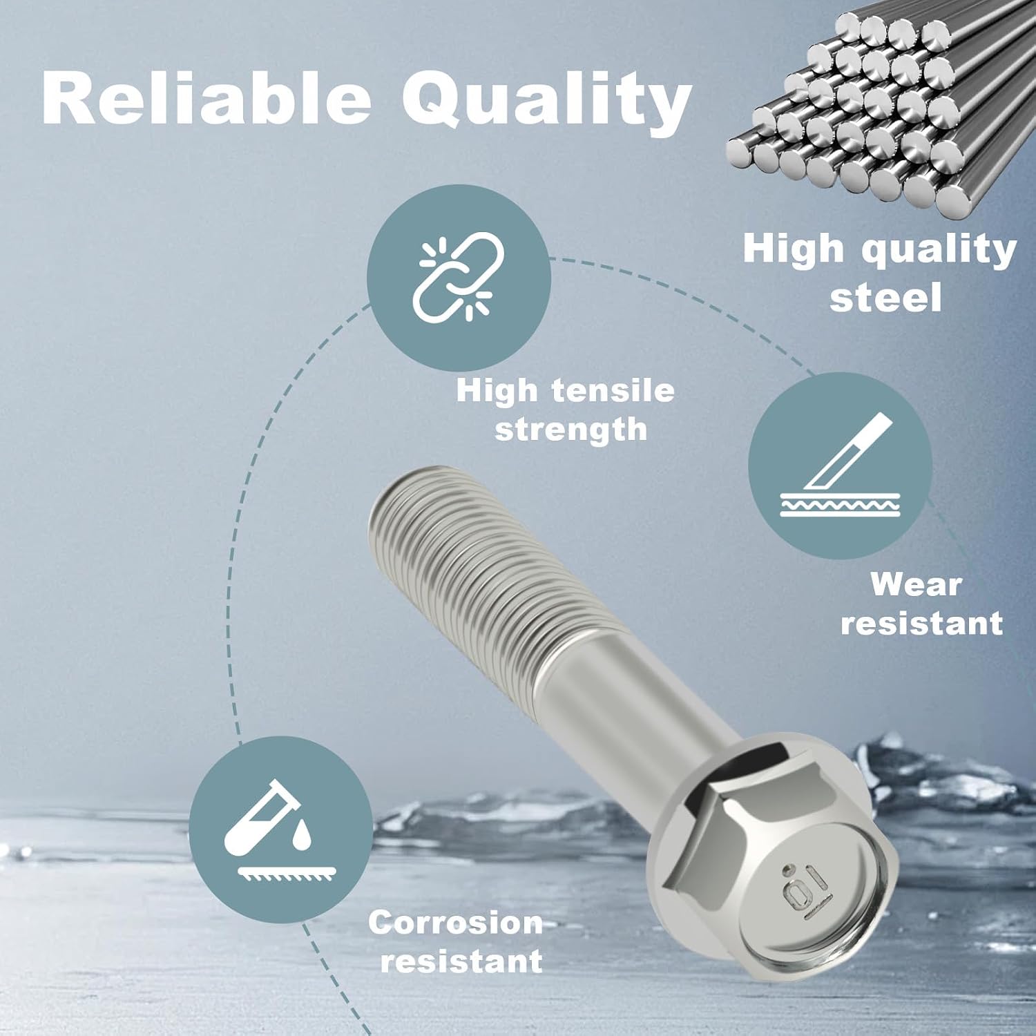 M12x64 Suspension Strut Flange Mount Bolt Knuckle Bolt Compatible with Honda Accord 2013-2024 CR-V 2017-2024 Odyssey Passport Ridgeline Pilot Acura RDX MDX TLX Replace# 90120-T2A-A00