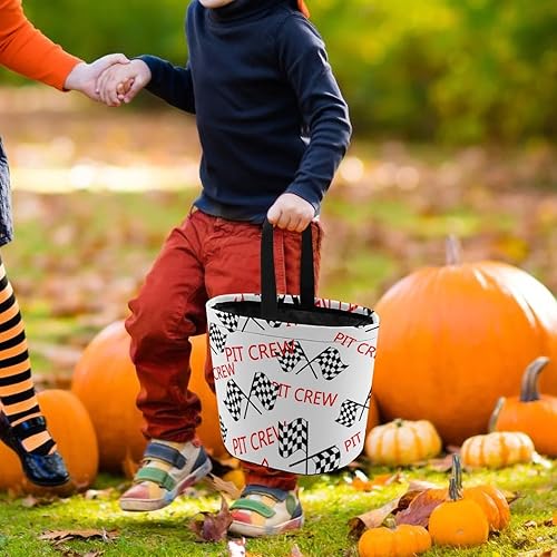 Miniatura 7 de Banderín de Halloween con bandera a cuadros para auto de carreras, bolsa reutilizable con asa para fiestas