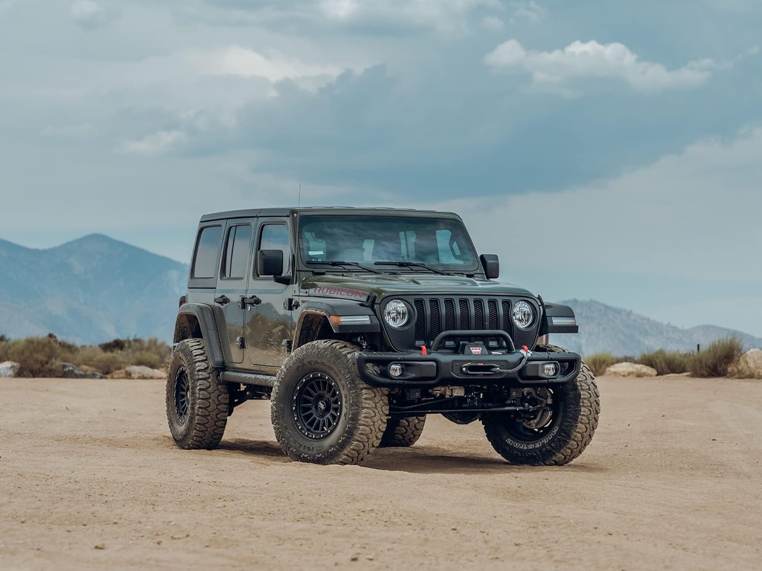 RockTrix RT113 17 inch Wheel Compatible with Jeep Wrangler JK JL 17x9 5x5 Wheels (-12mm Offset, 4.5in Backspace) 5x5 PCD, 71.5mm Bore, Black Wheels, Also fits Gladiator JT Rims