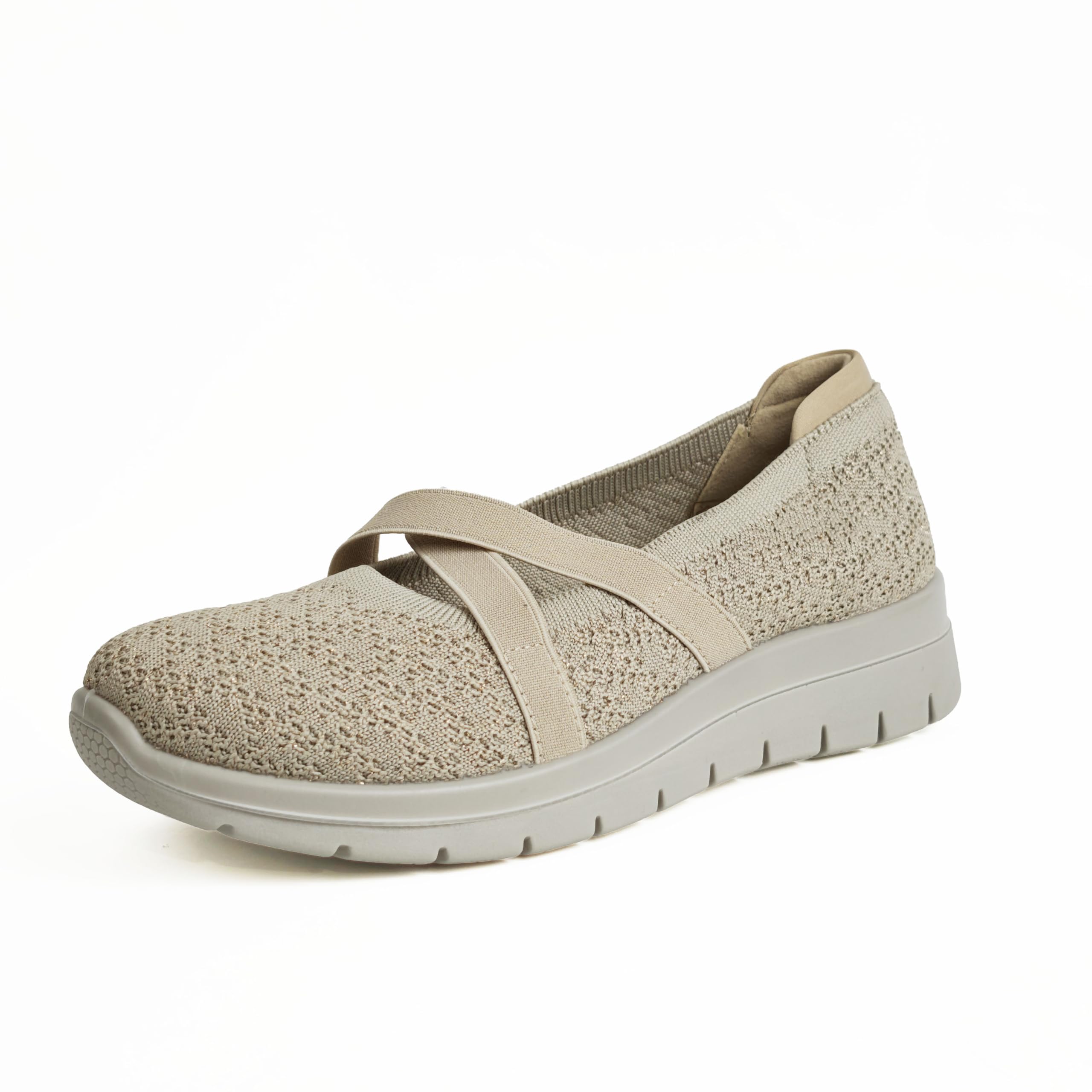 Scarpe Comfort Donna Slip On Elastiche Ballerine Comode Leggere Traspiranti Antiscivolo Casual