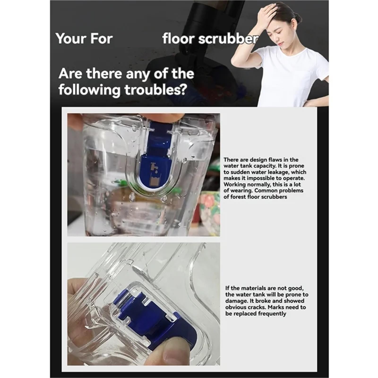 Compatibile con Dyson - Set serbatoio acqua (serbatoio acque reflue + secchio for la pulizia) | Accessori di ricambio for aspirapolvere Wash G1