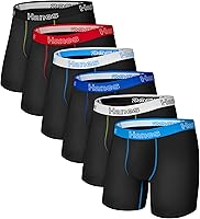 Hanes Men's Stretch Cotton Boxer Briefs, Moisture-Wicking, No-Ride-Up, Comfort Flex Waistband, Multi-Pack