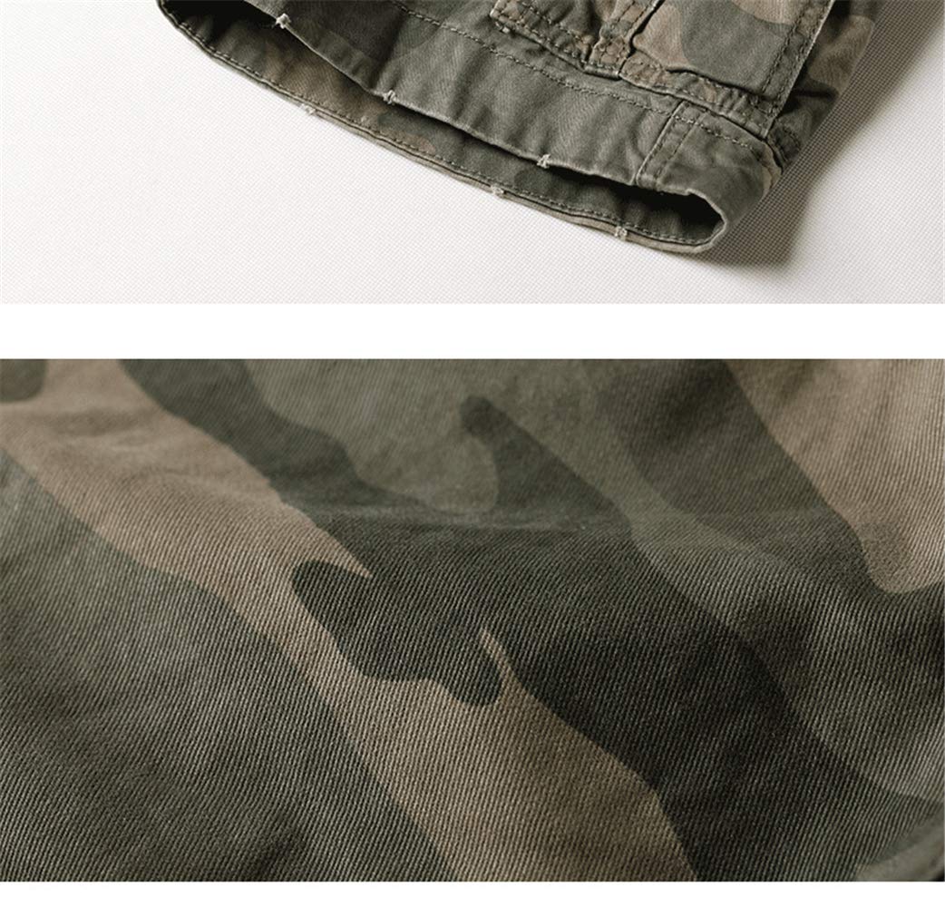 BaronHong Shorts Cargo de Camuflaje para Hombre Shorts de Carga de Camuflaje al Aire Libre con múltiples Bolsillos y algodón