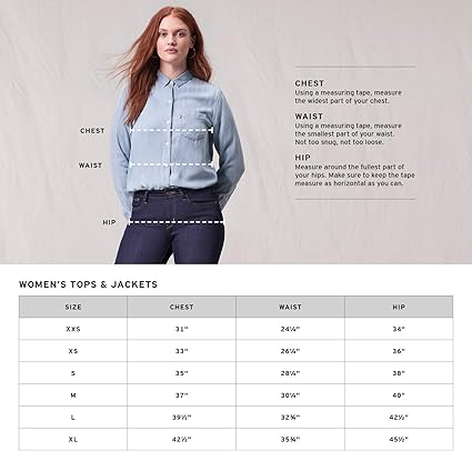 Levi's jackets size chart Clearance
