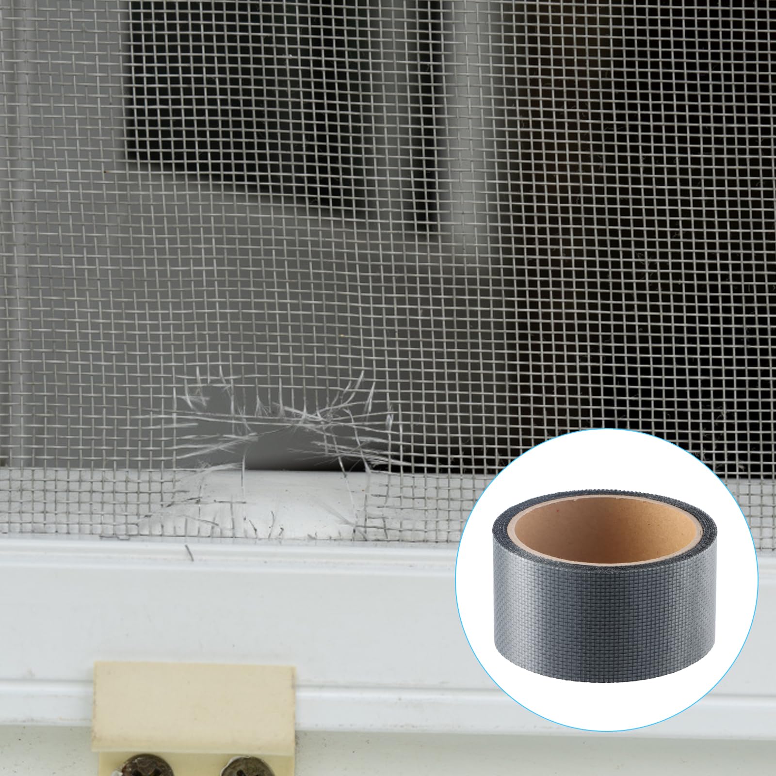 Nastro Riparazione Zanzariere 5cmx5m - Nero, Impermeabile Per Fori E Strappi - Foto 2