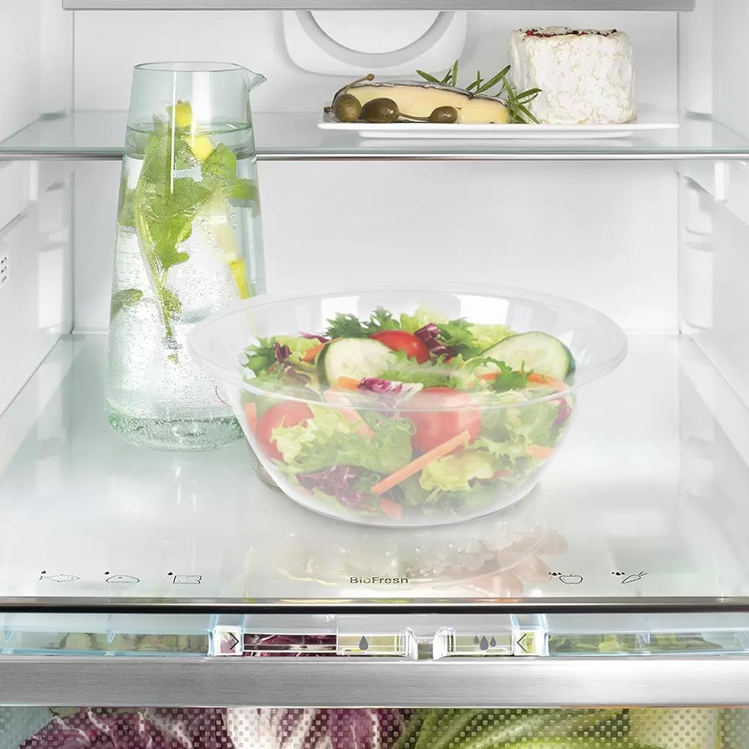 2 pack Large Mixing Bowl 5 Quart Big Plastics Bowl with Lid BPA-Free Kitchen Deep Mixing Bowl Salad Bowl with Non-slip Bottom for Baking Cooking Marinating & Food Prep Clear