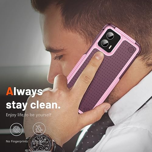 Miniatura 9 de Warsia Funda para Moto G 5G 2023, Motorola G 5G 2023 con protector de pantalla prueba de caídas de grado militar, funda protectora resistente a