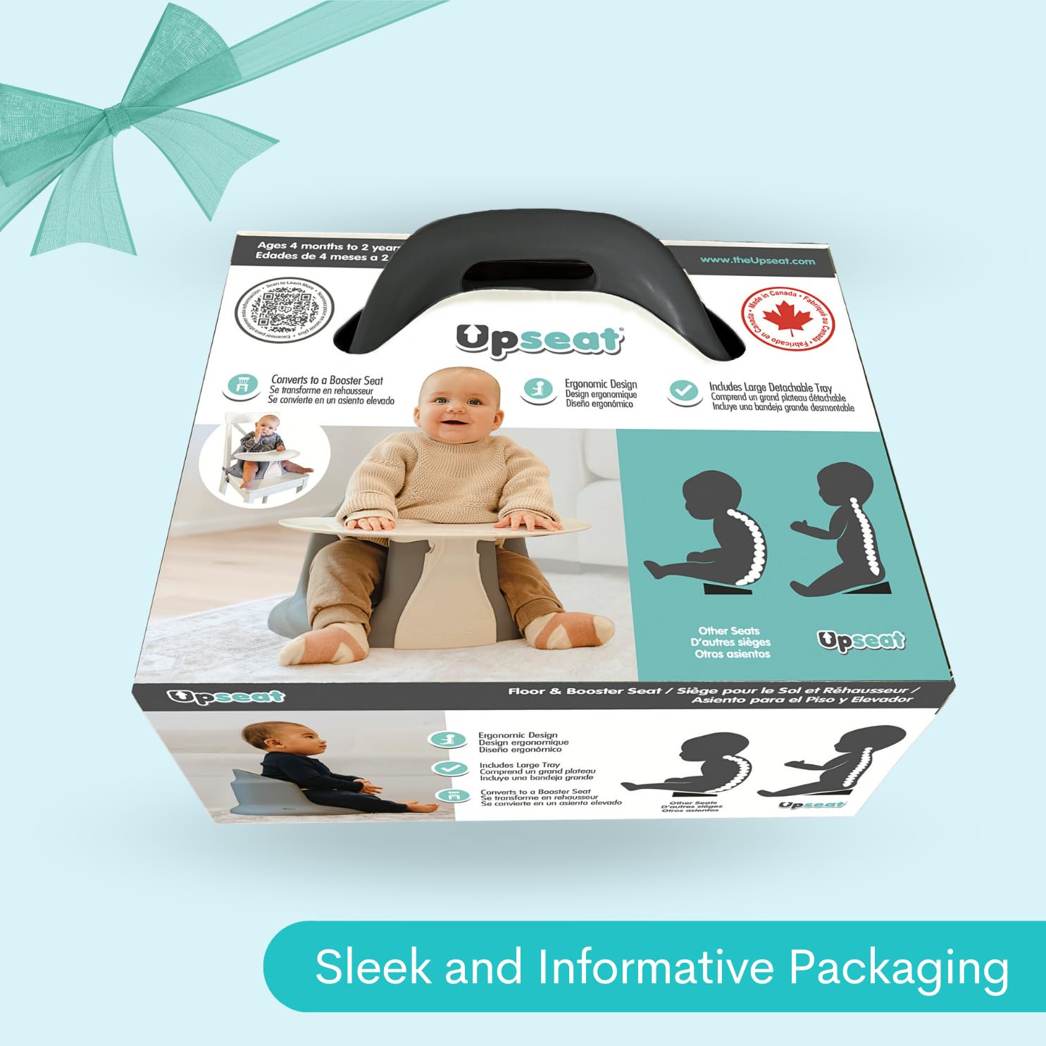 Upseat Baby Floor Seat Booster Chair For Sitting Up Removable