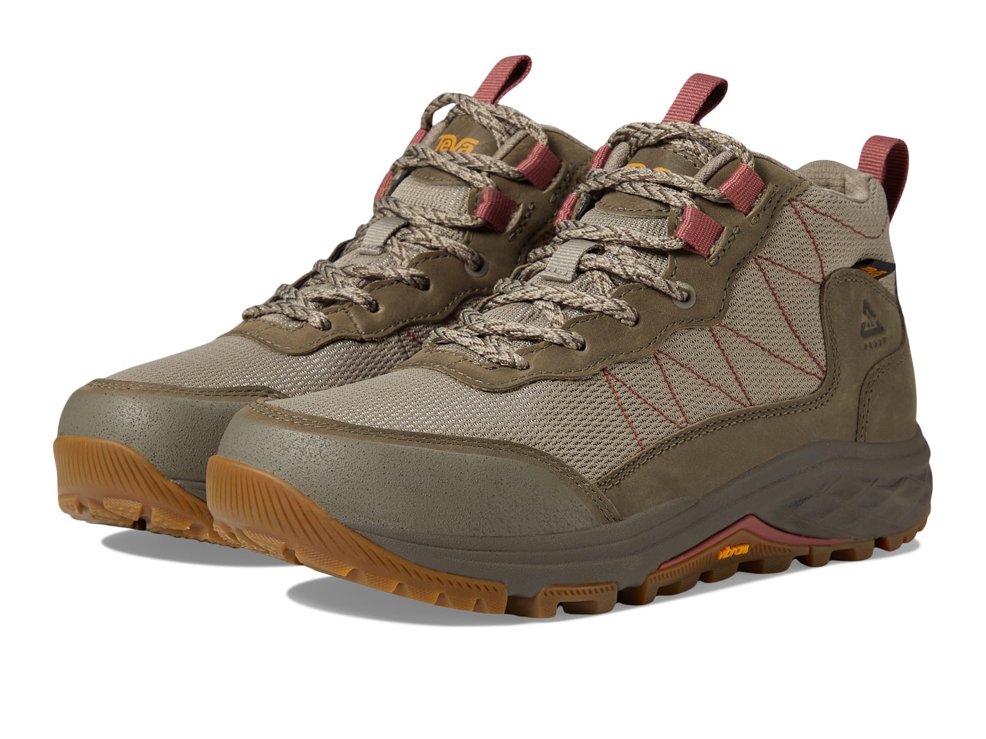 Teva Women's Ridgeview Mid RP Hiking Boot, Desert Taupe/Marsala, 11