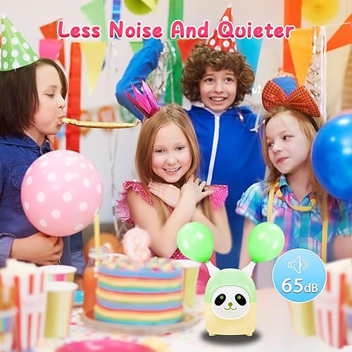 Miniatura 6 de Bomba de globo eléctrica portátil pequeña panda inflador de globo máquina soplador bomba de aire doble boquilla soplador de globos para decoración