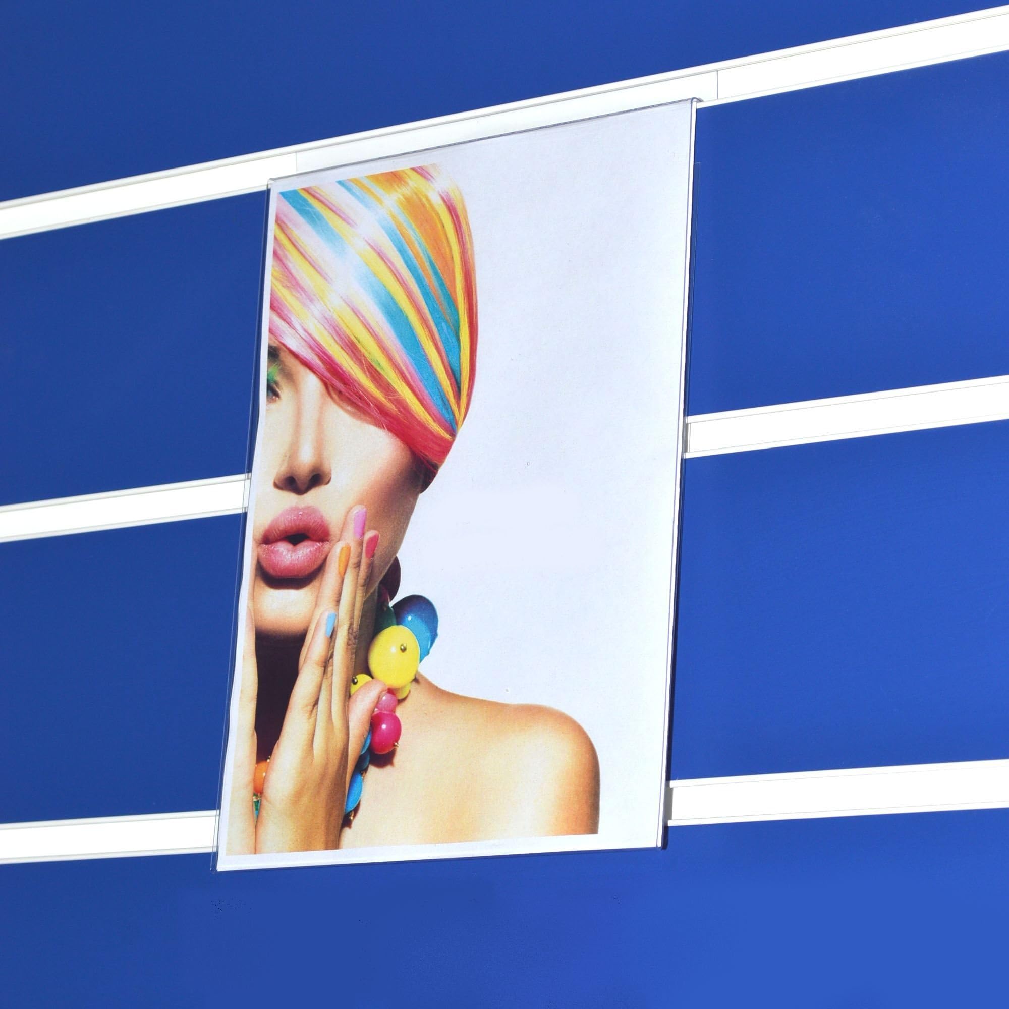 Pos Display Shop 10 x A5 Portrait PVC Slatwall Sign Information List Menu Poster Holder Display - 100% Recyclable