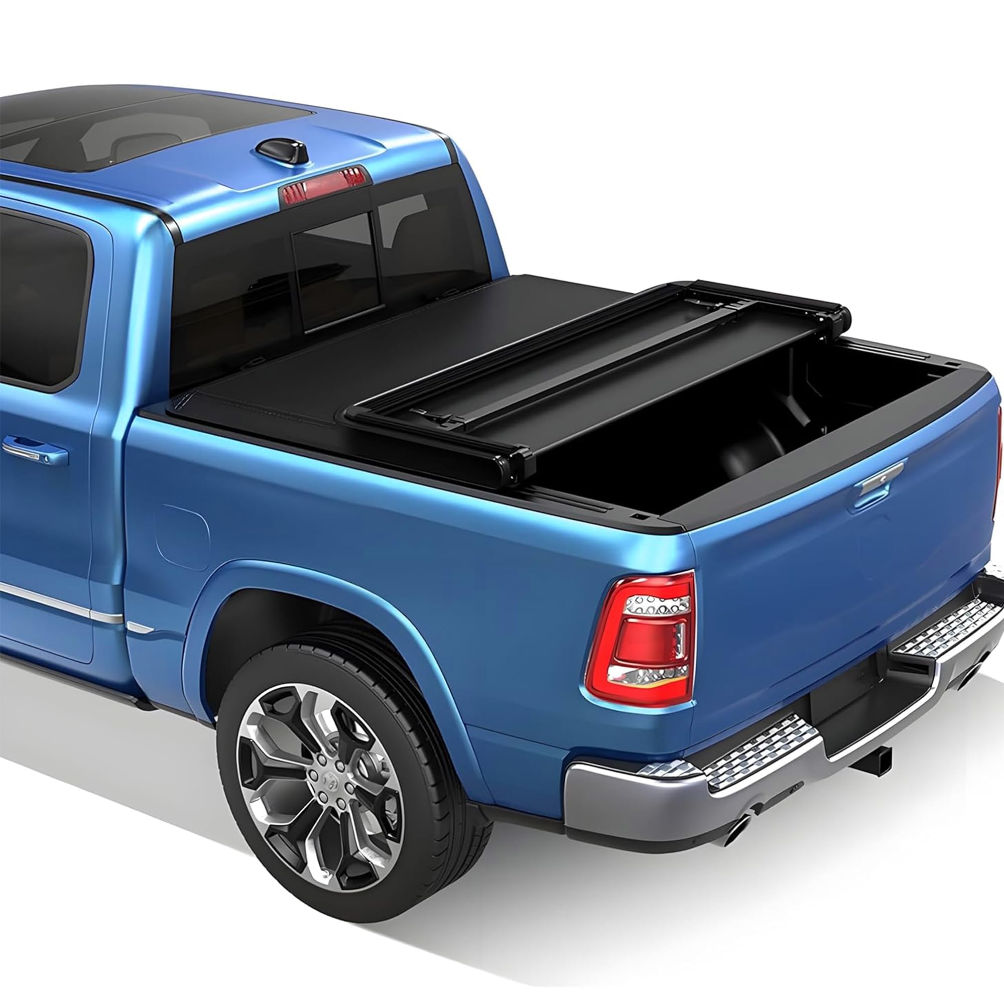 PENSUN 5.8FT Soft Tri-fold Truck Bed Tonneau Cover for 2007-2025 Chevy Silverado 1500, GMC Sierra 1500 Tonneau Cover Bed, 69.6" Bed