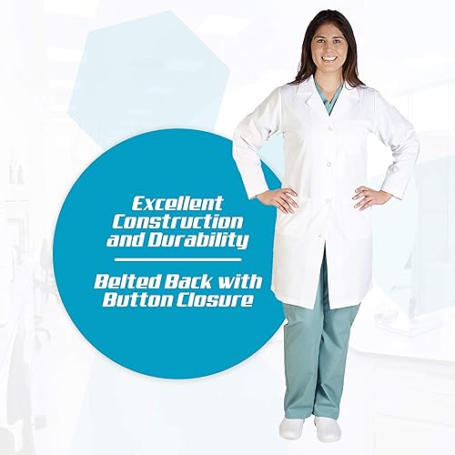 Miniatura 7 de M&M SCRUBS Bata blanca de laboratorio de mujer, XS, Blanco