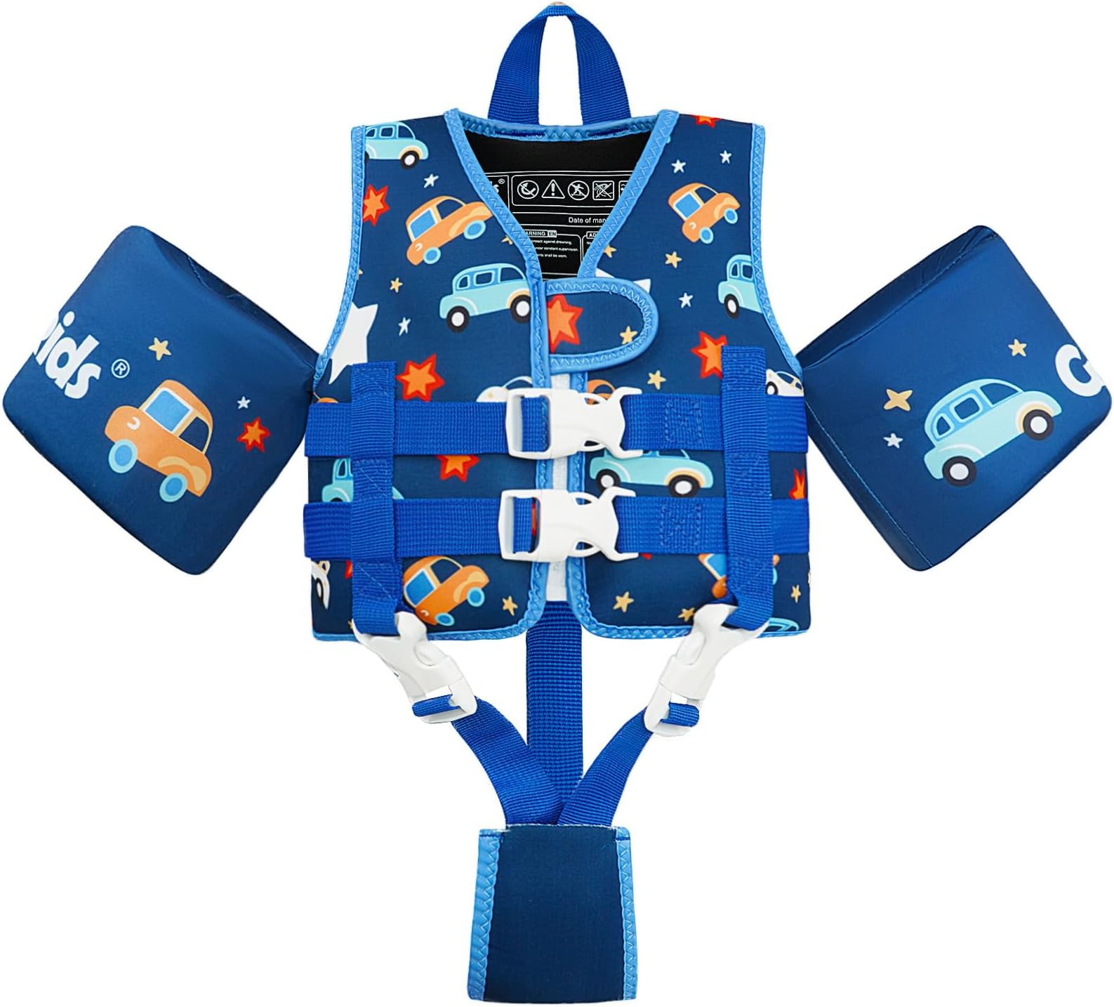 Kids Swim Vest Float Armbands, Toddler Jacket-style Swimming Buoyancy Flotation with Adjustable Straps Children Float Jacket for Boys Girls (2-6 Years/15-30 KG)