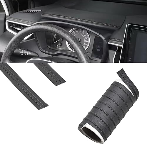 jeseny Paquete de 1 tira de moldura interior de automóvil 66ft66 pies línea de moldura de cuero para automóvil tiras de costura de tablero de puerta