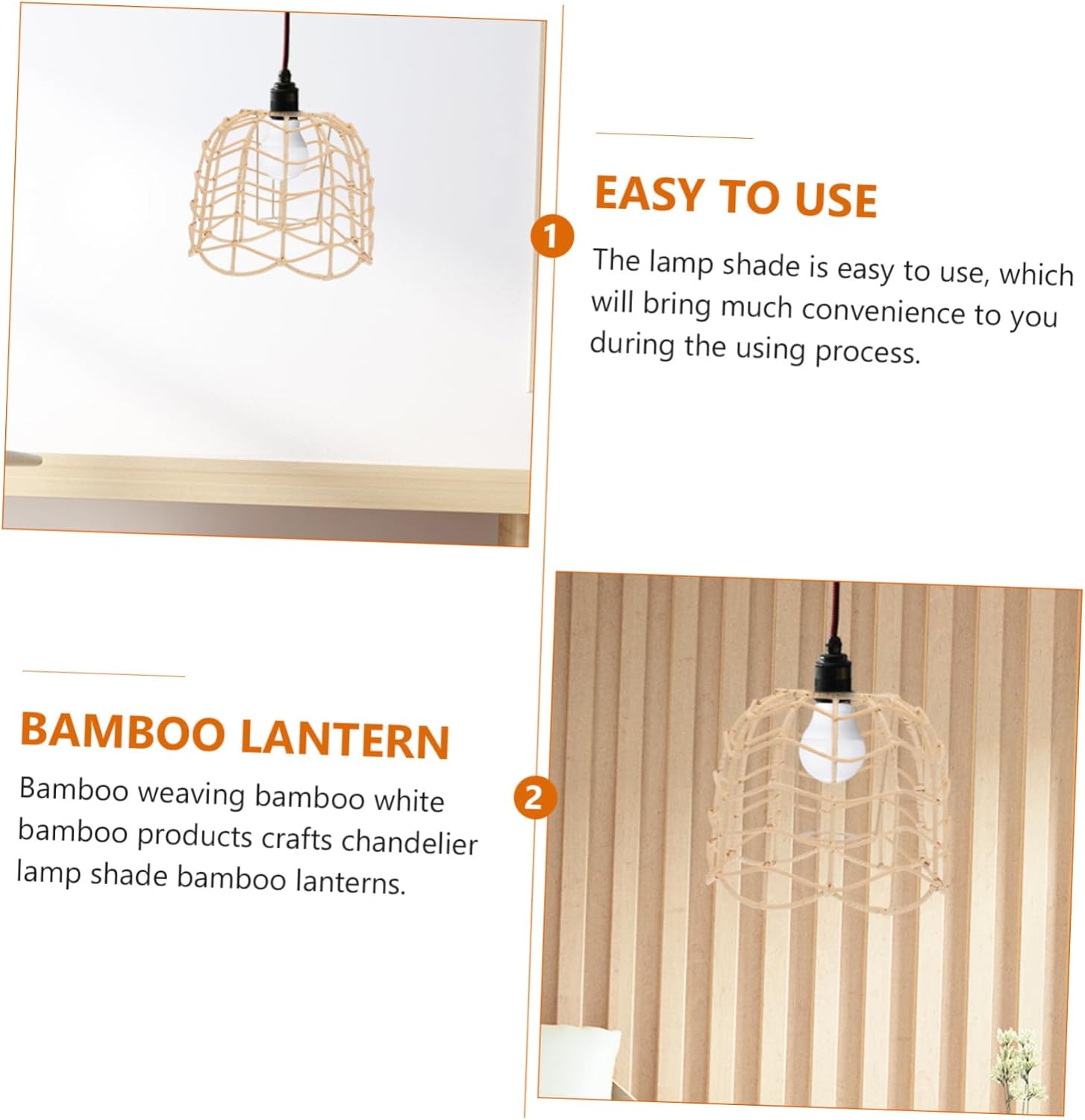 Gadpiparty Boho Decor Pleated Lamp Shade Creative Ceiling Light Cover Chinese Style Hanging Light