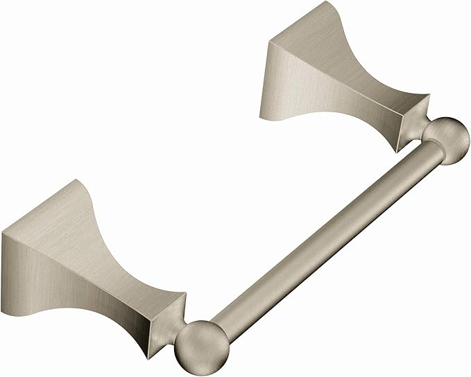 Moen DN8308BN Retreat Collection Double Post Pivoting Toilet Paper Holder, Brushed Nickel