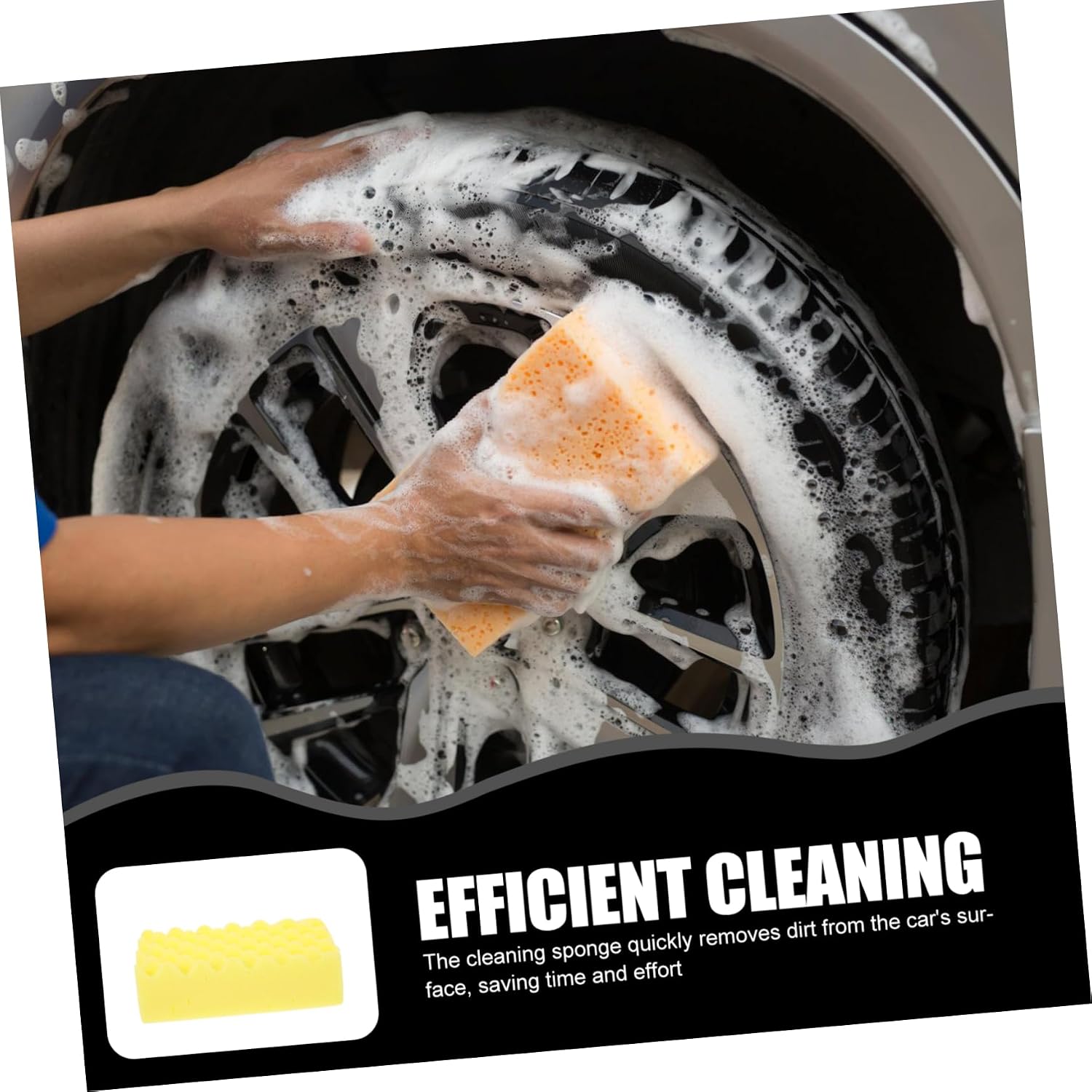 Vaguelly Cleaning Sponge for Car Washing Gentle Automotive Scrub Sponge for Efficient Waxing and Detailing Non-Scratch Vehicle Care Tool Versatile Honeycomb Design for Multi-use
